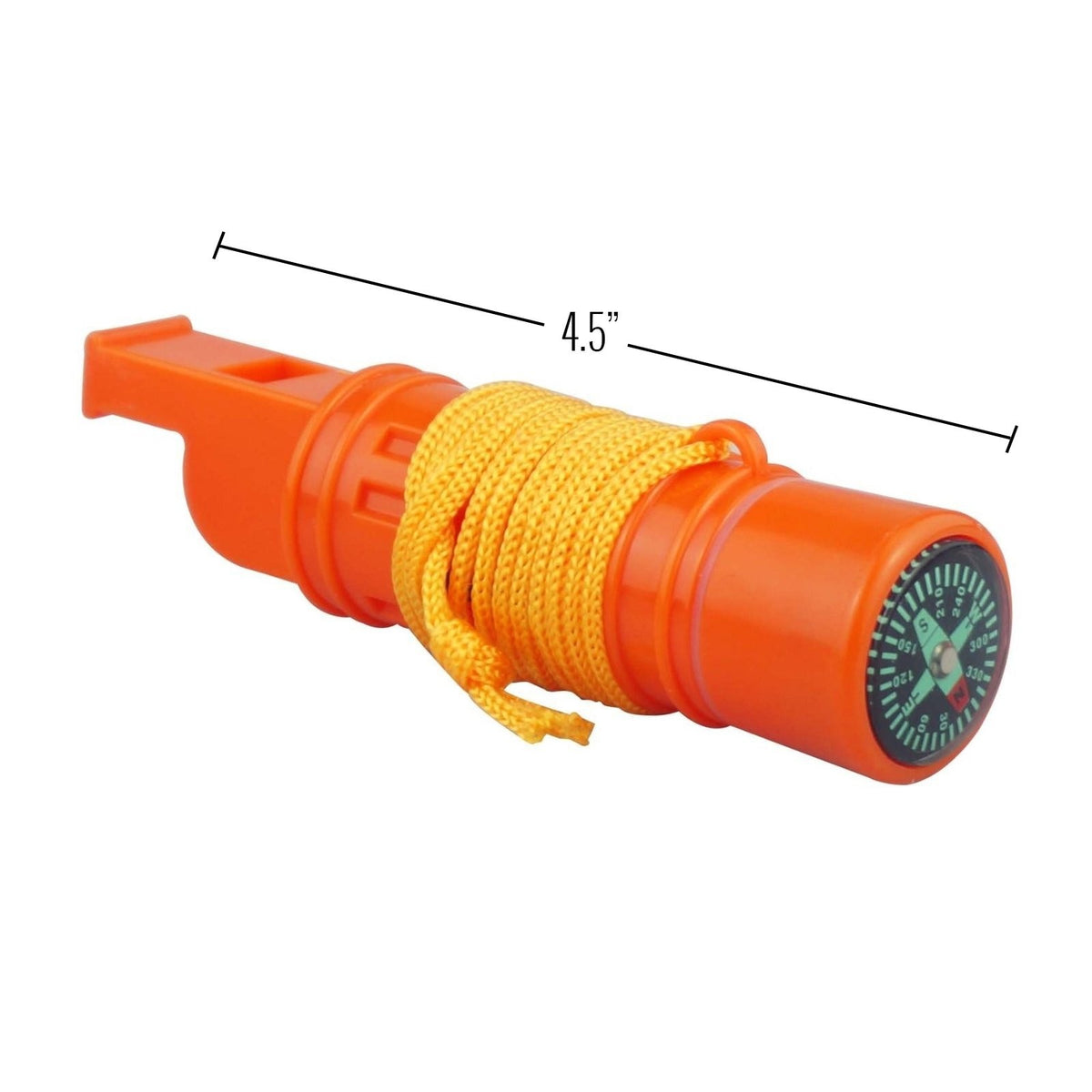 Universal Emergency 5 in 1 Multifunction Survival Whistle Orange - 2 Pack, view 7