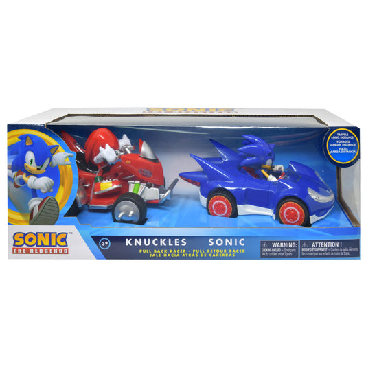 Sonic the Hedgehog pullback race cars, set of 2, for boys age 3 and up.