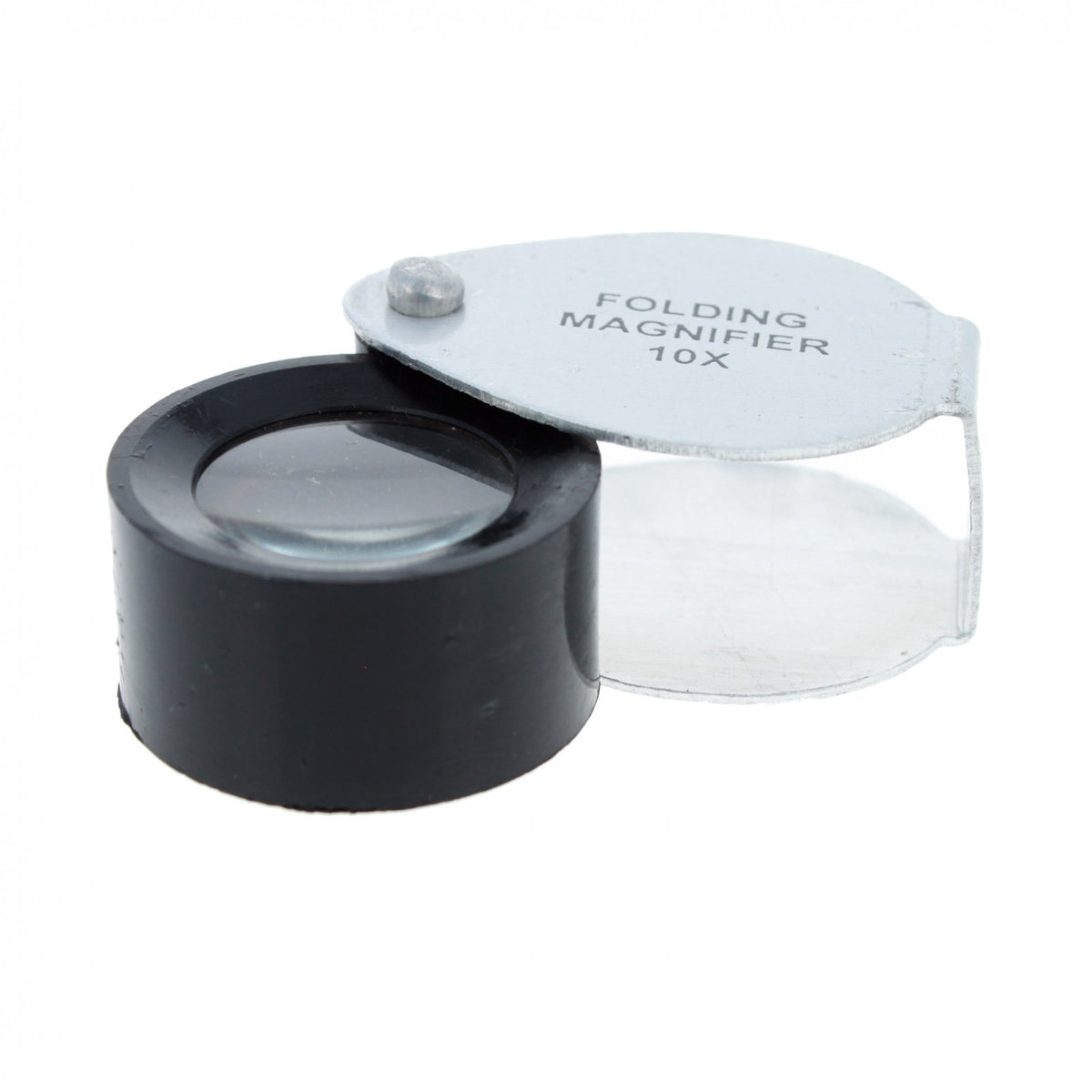 2 Pack Universal Tool 10X 16mm Doublet Jewelers Loupe Chrome Folding Magnifier, view 9