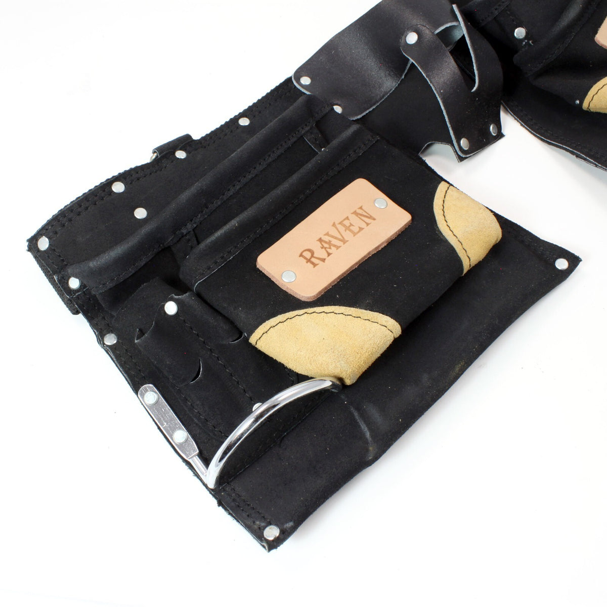 9 Pocket Carpenter Tool Belt Heavy Duty Suede Leather Fits Hammer And Nails, view 5