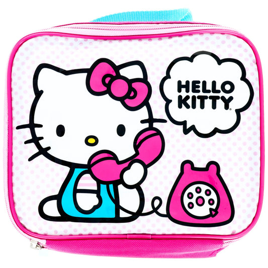 Hello Kitty Cartoon 9 Inch Rectangle Lunch Bag School Food Tote for Girls Age 3+, view 2