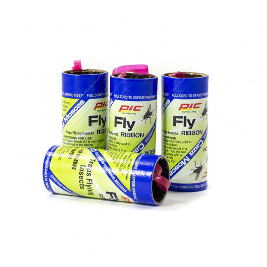 Four rolls of sticky tape ribbon for trapping insects, mosquitoes, and flies
