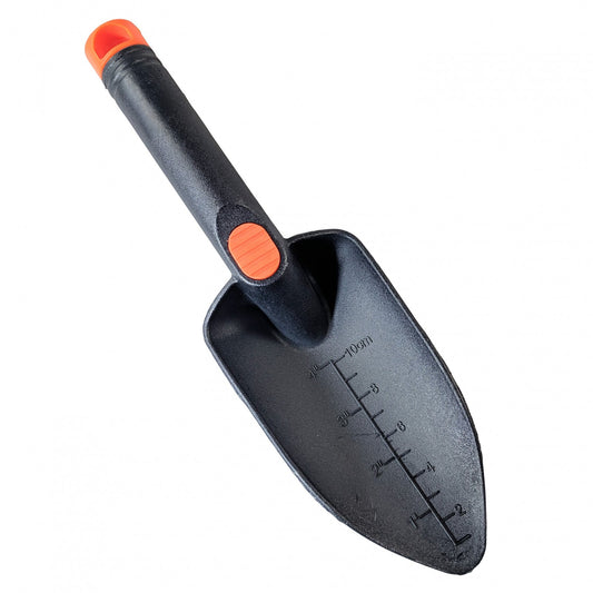 Ergonomic 11-inch garden trowel with a simple handle and metal blade