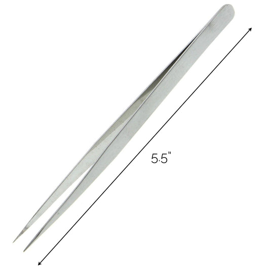 2pk Precision Non-Magnetic Tweezer Stainless Steel Hobby Repair Gold - 5 inch, view 2