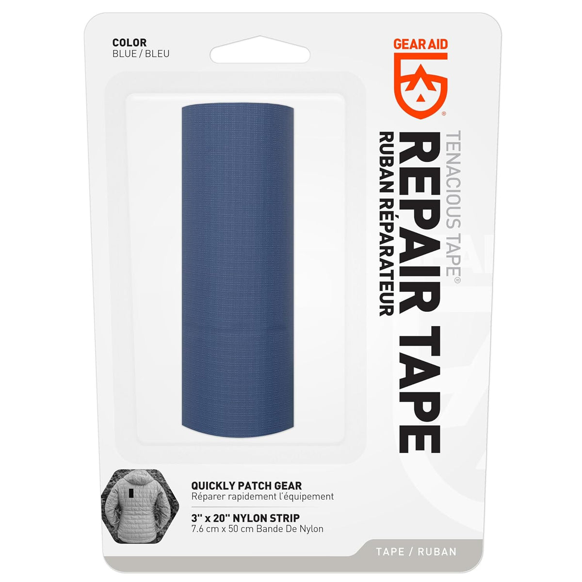 Gear Aid Tenacious Tape No-Sew Jacket Repair Tape for Fabric and Vinyl, 3" x 20", view 16
