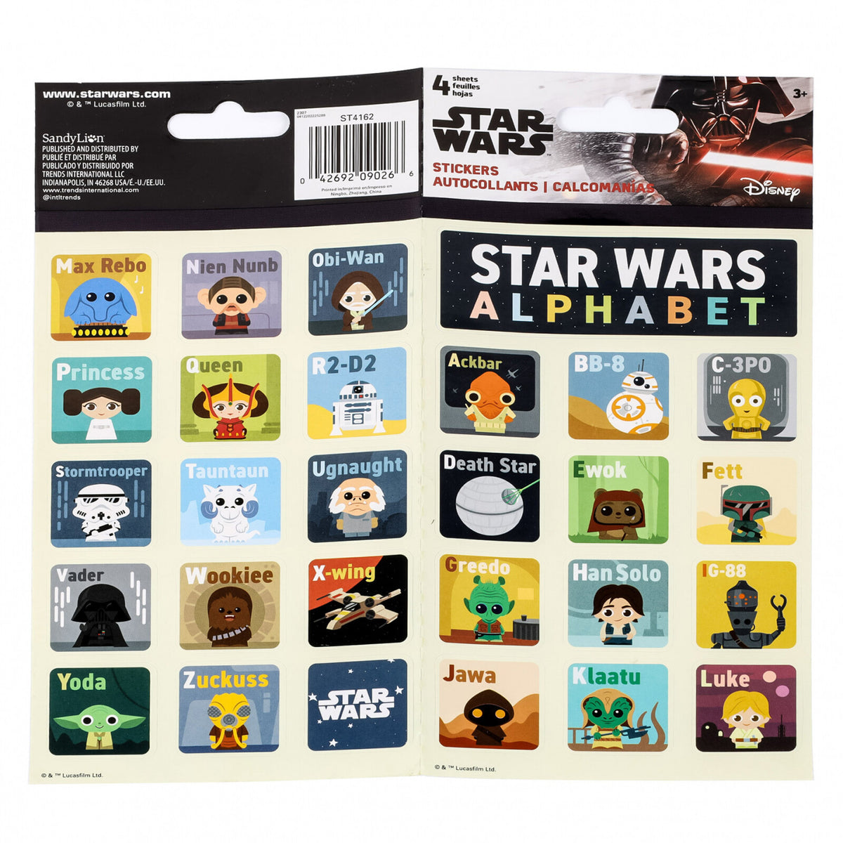 Licensed Kids Cartoon 4pc Cute Sticker Sheets Stationery Set (Many Characters), view 21