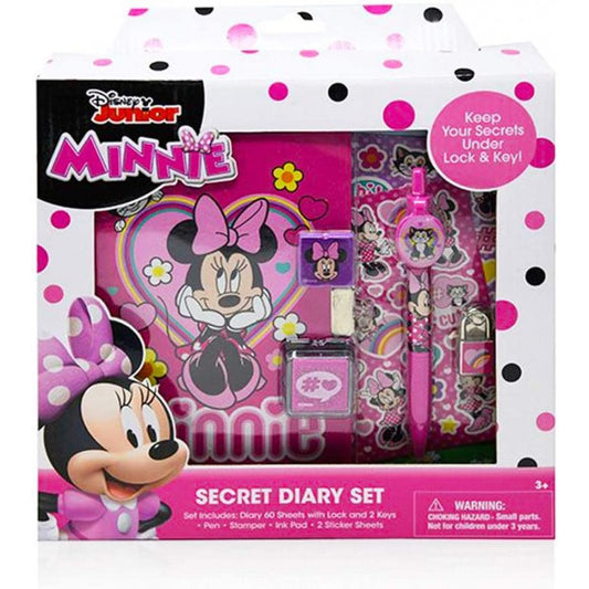 Disney Minnie Mouse 8pc Diary with Lock Stationery Set Girls Ages 3 and Up, view 2