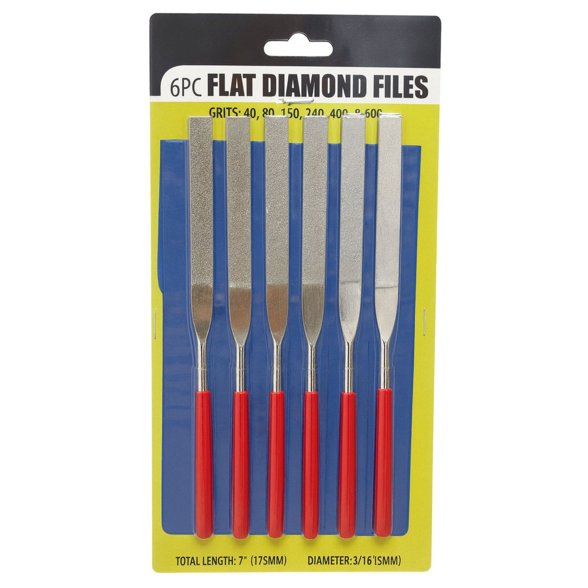 ToolTreaux 6pc Diamond Coated Flat File Set, 40 to 600 Grit, view 6