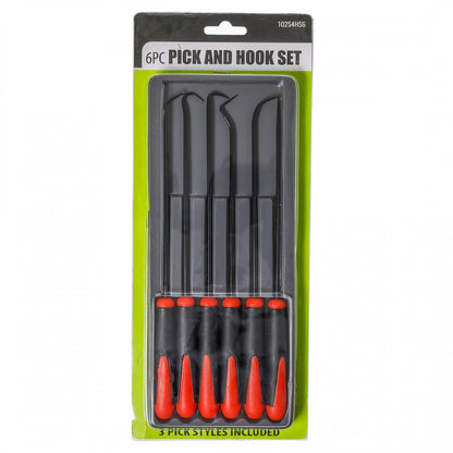 2 Pack 6PC Complete Hook and Pick Precision Automotive Tool Set Puller Removers, view 6