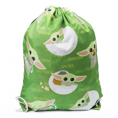 2 Pack Baby Yoda 2pc Kids 18" Cinch Bags Travel Backpacks Drawstring Totes Set, view 7