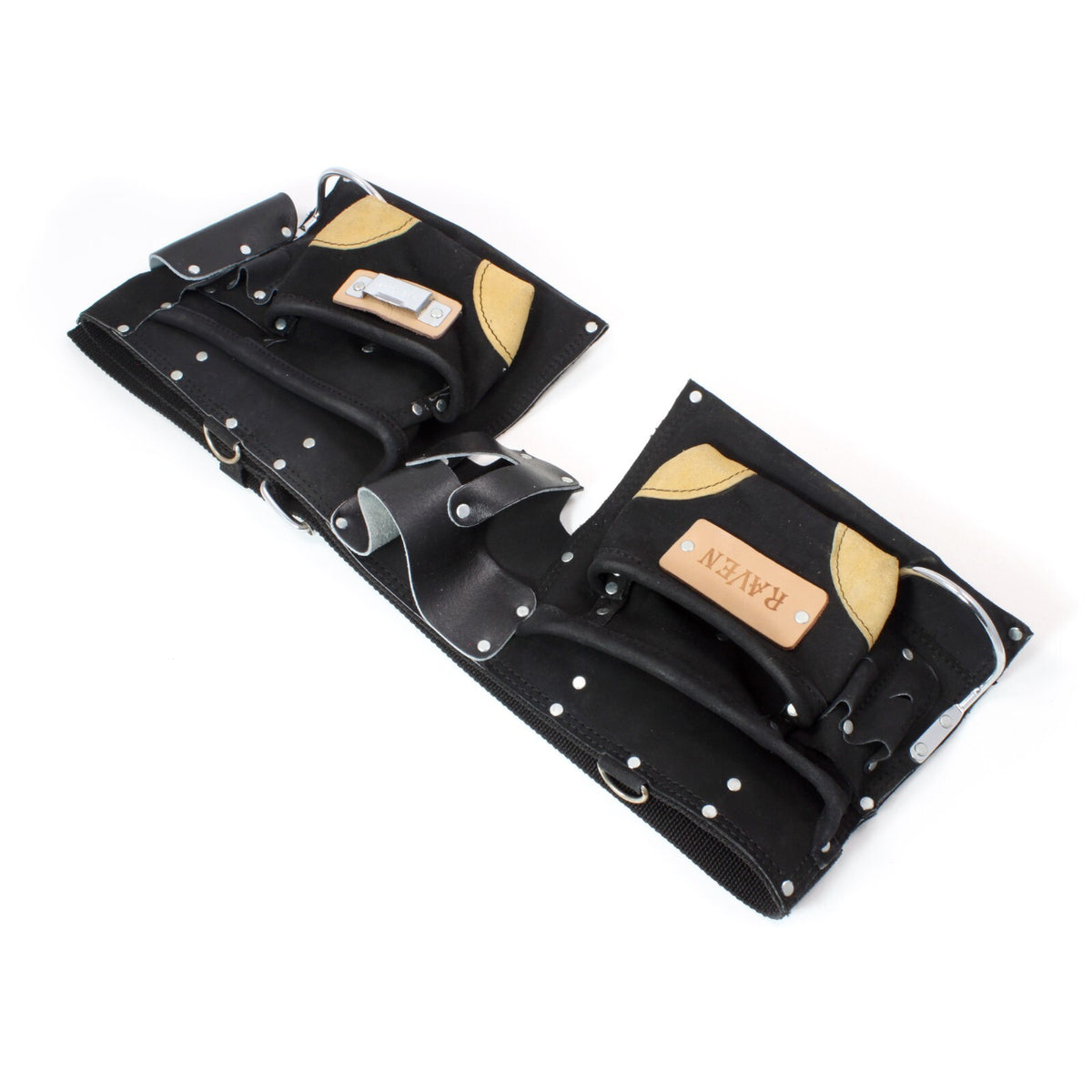 9 Pocket Carpenter Tool Belt Heavy Duty Suede Leather Fits Hammer And Nails, view 8
