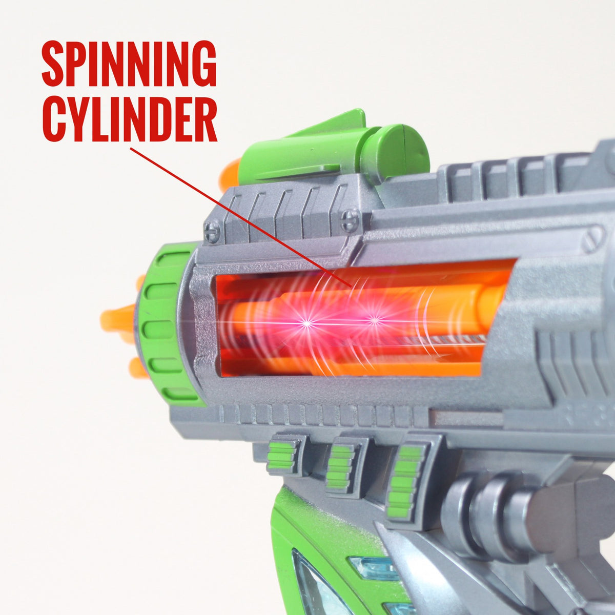 Kidplokio 2pk Green Sonic Space Blaster Toy Lights and Sounds Boys Ages 3 and Up, view 3