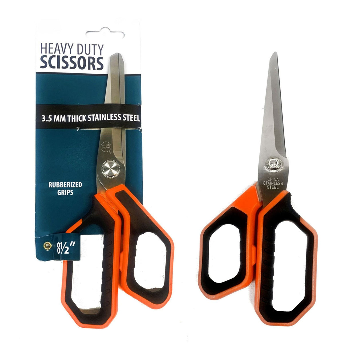 ToolTreaux 8.5 Inch Heavy Duty Scissors with Stainless Steel Blades NonSlip Grip, view 7