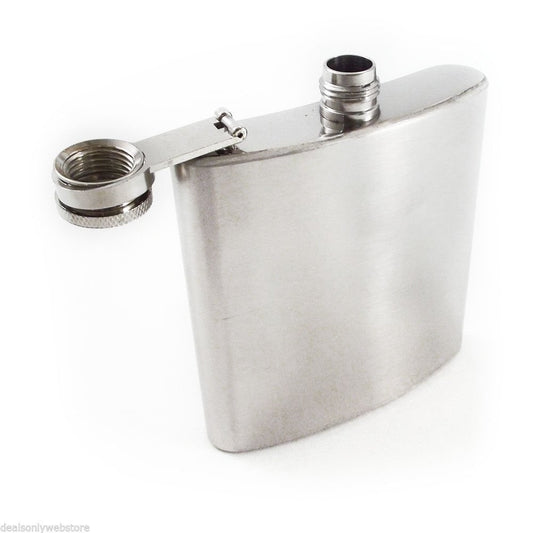 (4 Pack) 8oz.Outdoor Camping Chrome Stainless Steel Pocket Hip Flask, view 2