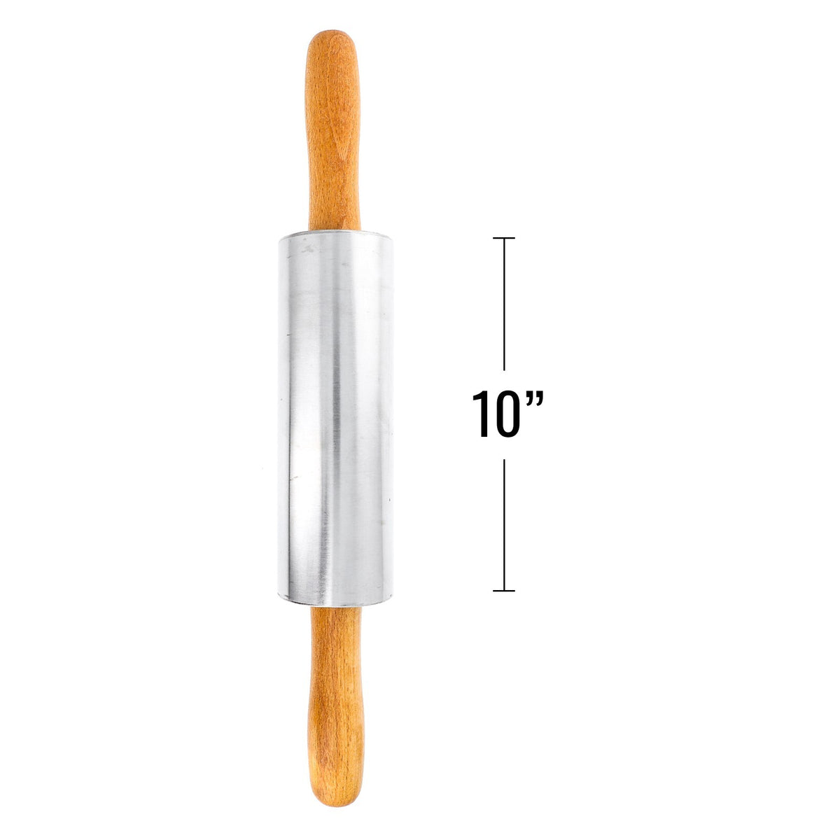 Beille Oak Wood Stainless Steel Barrel Classic Bakers Rolling Pin Baking 13" 17"