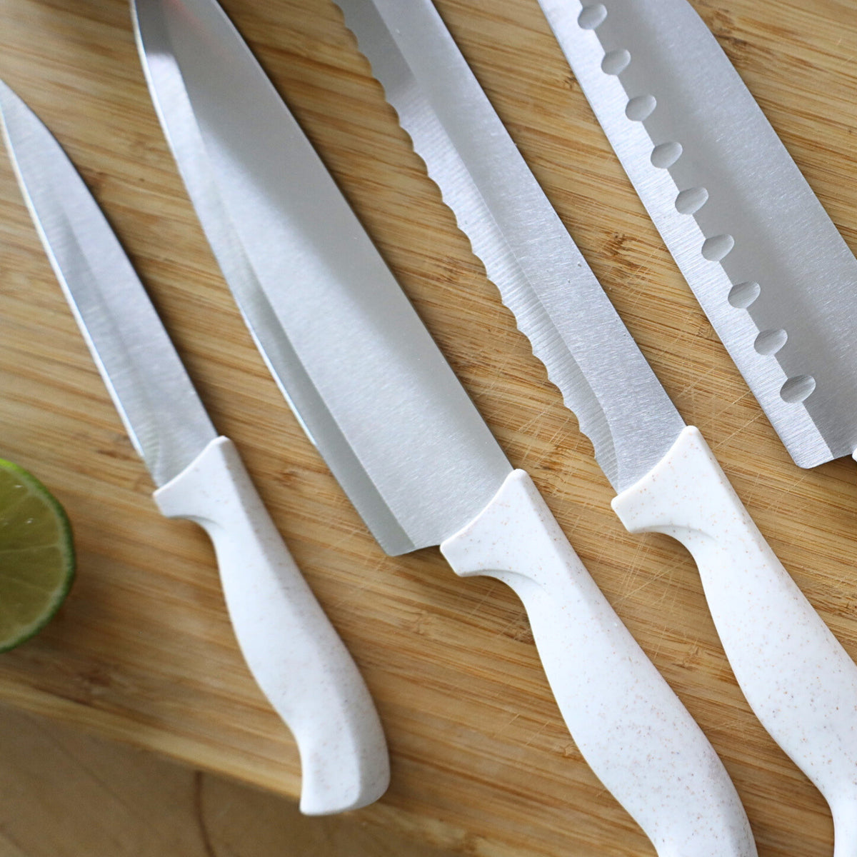 Beille Stainless Steel and Wheat Fiber Handle Kitchen Knives (Many Styles)
