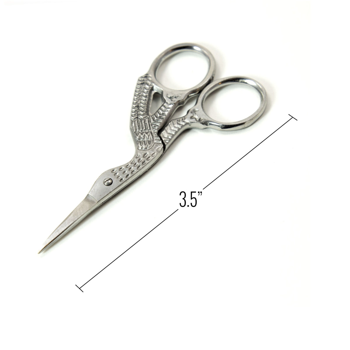ToolTreaux Straight Blade Stainless Steel Stork Embroidery Scissors - 3.5 Inch, view 7