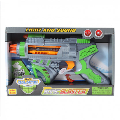2 Pack Kidplokio Sonic Space Blaster Toy Gun w/ Flashing Lights & Sounds, Green,, view 12