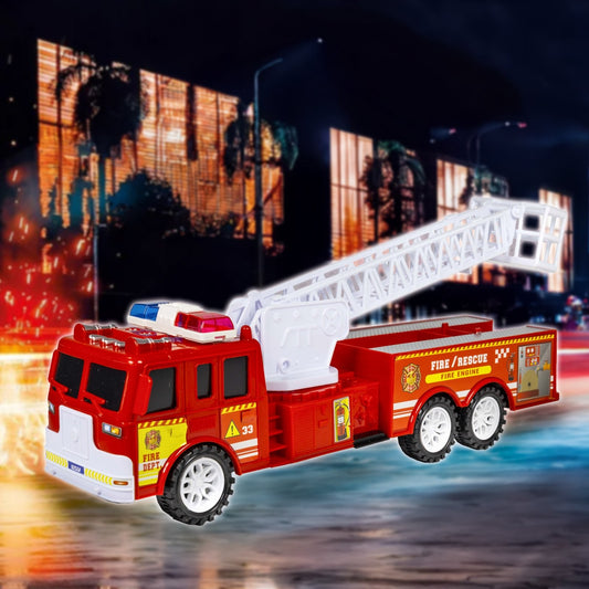 Kidplokio Fire Truck Firefighter Rescue Toy Pull Back Cars, Red, Boys Ages 3+, view 2