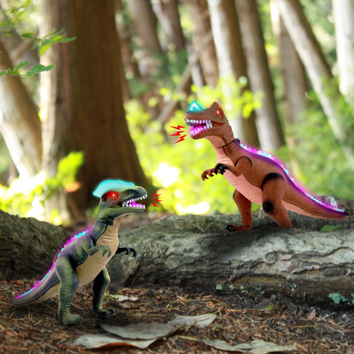 Dino Control Jurassic Rex RC Dinosaur Predator With Lights and Sounds - Green, view 8