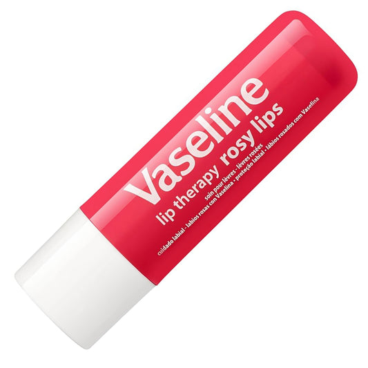 Vaseline Lip Therapy Rosy Lips .16oz pink tinted lip balm in a small container