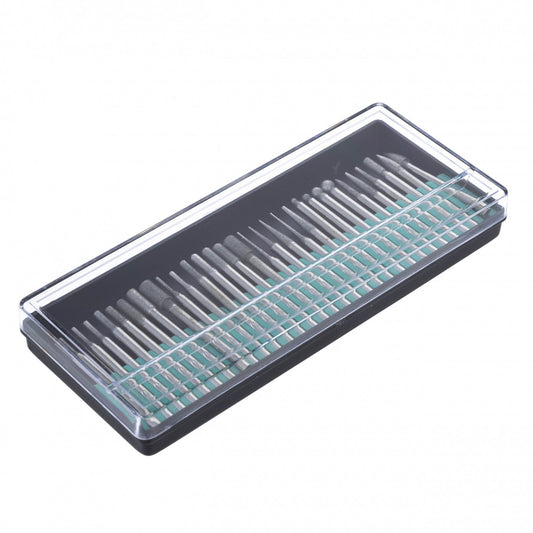 Universal Tool Assorted Diamond Burr Set 120 Grit .125 Inch Shank 30 Pieces, view 2