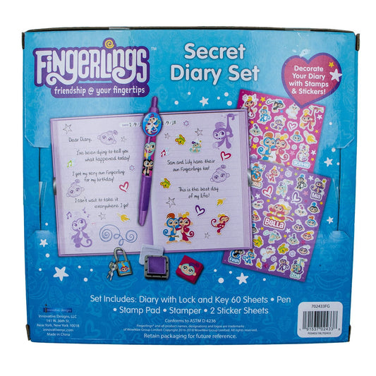 KidPlay Products Fingerlings Friendship at your Fingertips Secret Diary 7 Pieces, view 2