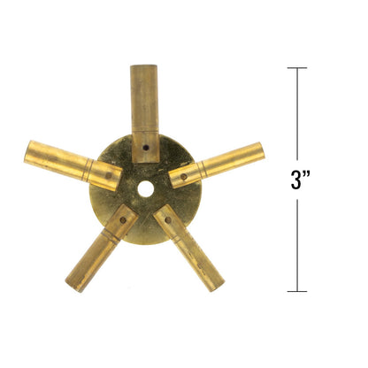 2 Pack Universal Antique Grandfather Brass Clock Key Odd, view 4