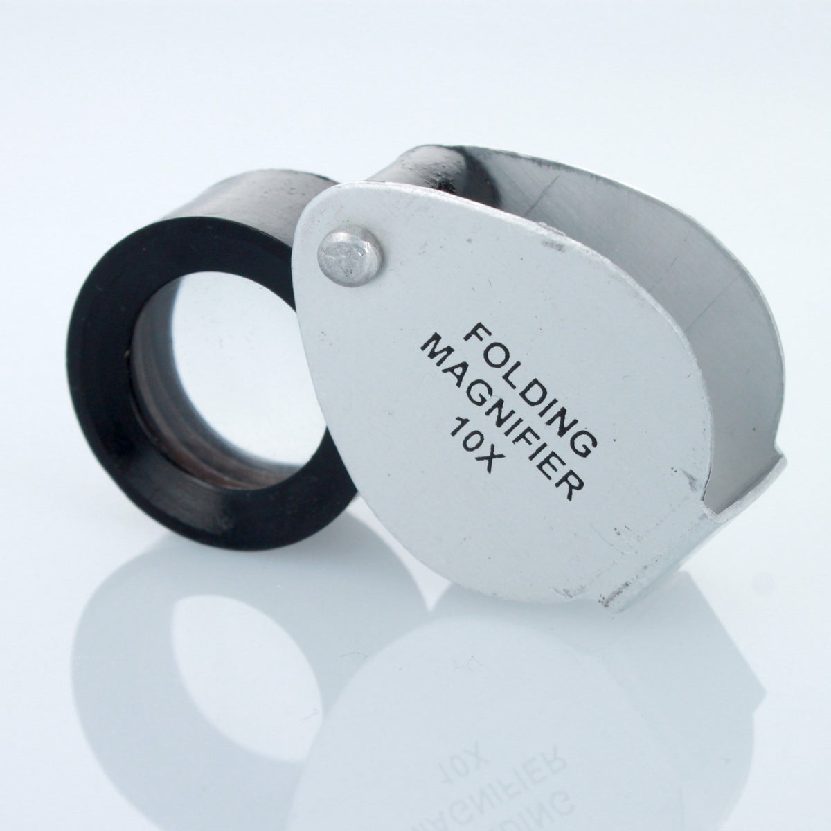 2 Pack Universal Tool 10X 16mm Doublet Jewelers Loupe Chrome Folding Magnifier, view 10