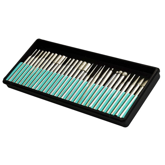 ToolTreaux Diamond Coated Cutting Burrs Set Assorted Rotary Tools 30pc 150 Grit, view 2