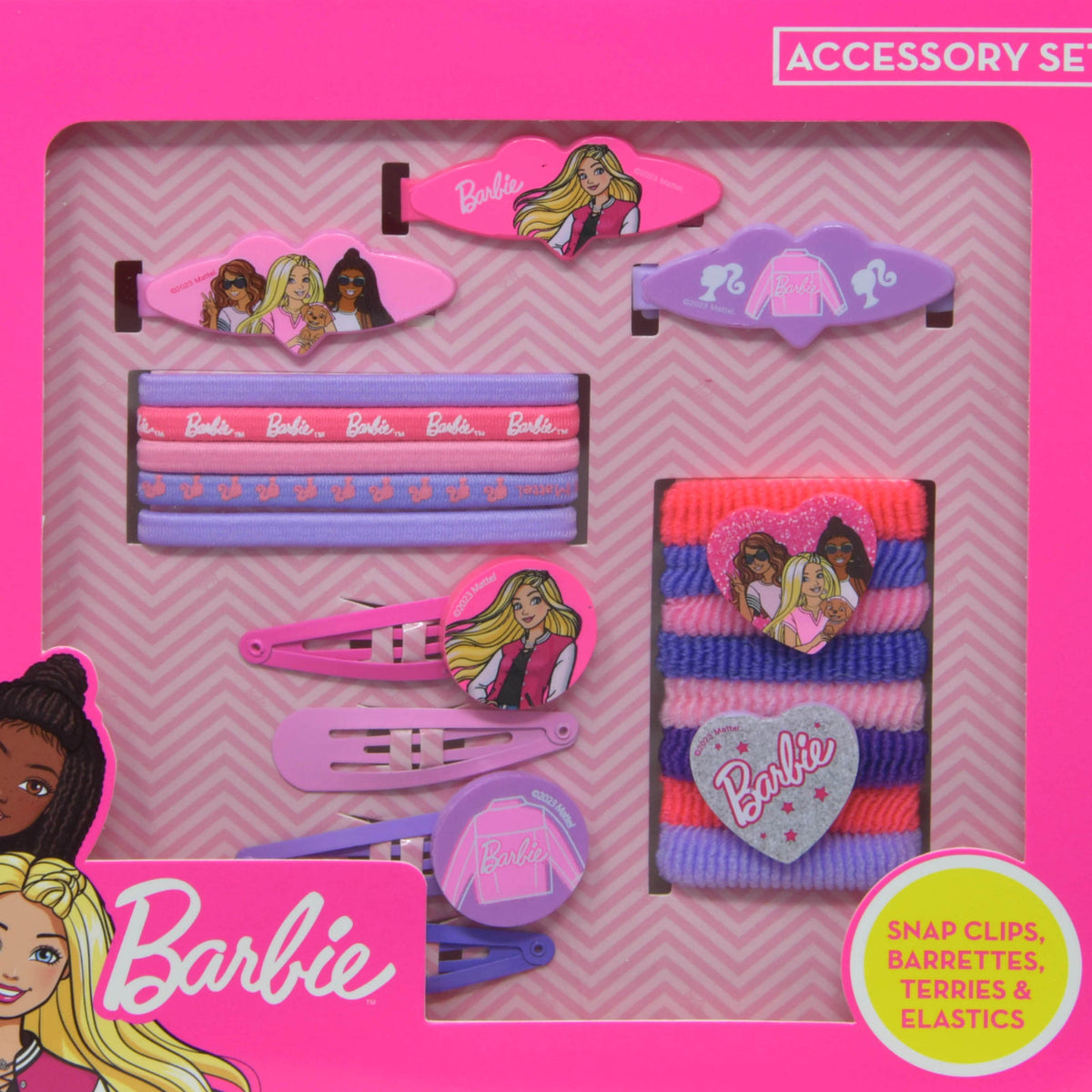 Barbie Girls Hair Accessories Gift Set 20pc Hair Clips Barrettes and Scrunchies, view 4