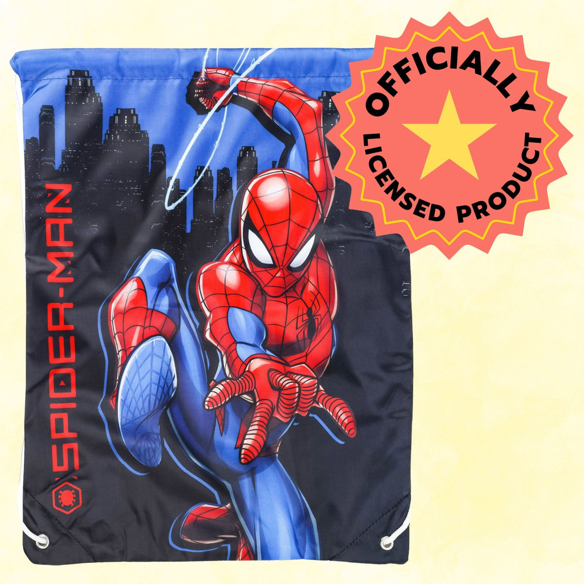 Marvel Spiderman 18pc Cinch Bag Drawstring Backpack Stickers Toys Gift Bundle, view 7