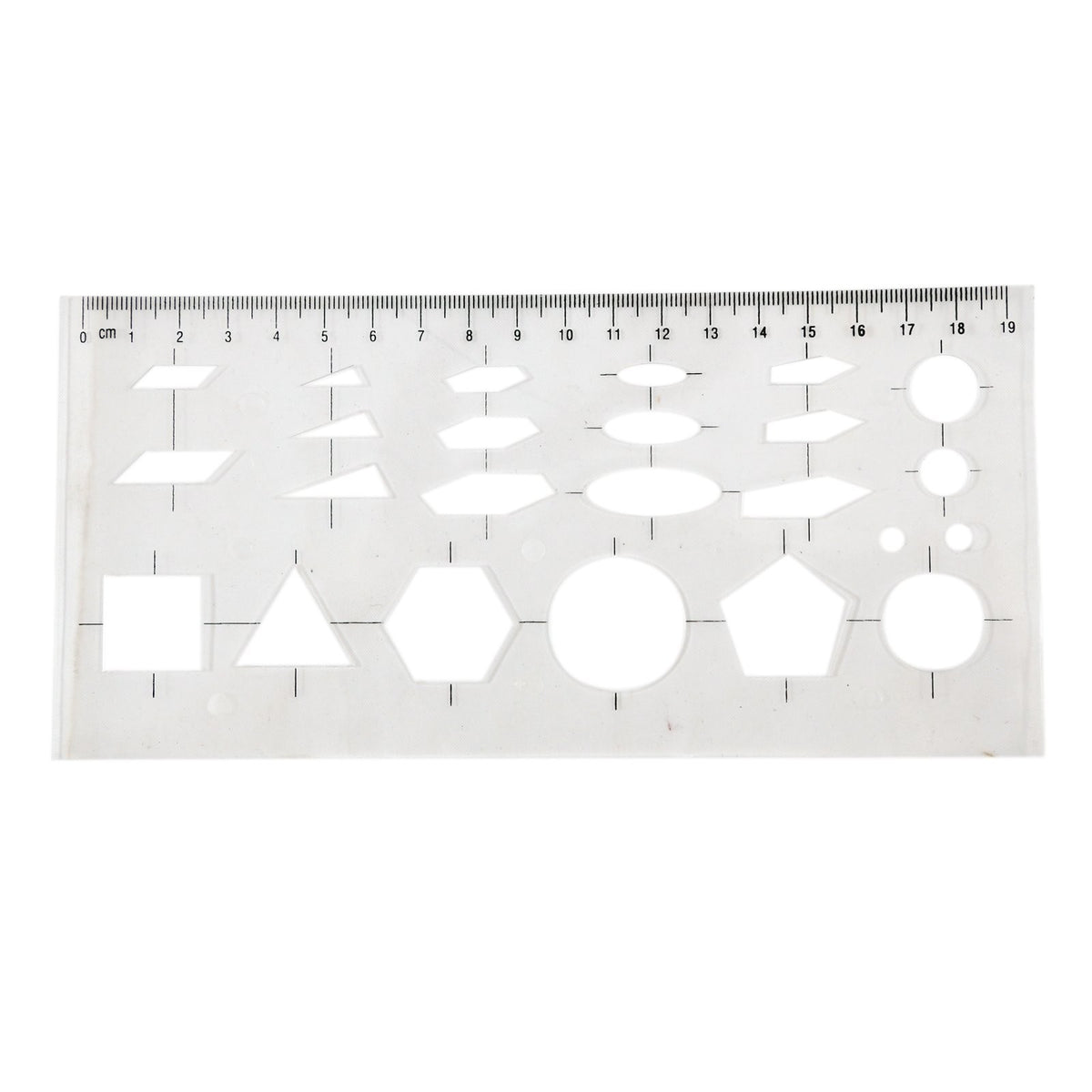 8 Pc Template Stencil Set Drawing Arts and Crafts Ovals Circles Squares Hexagons, view 9