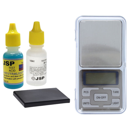 ToolTreaux Testing Kit with acid solution, stone, neutralizer, scale (7 styles)