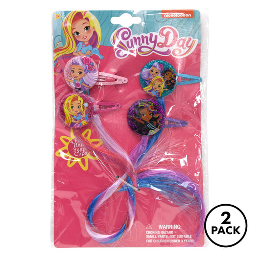 Two Sunny Day girls' faux hair extension sets with barrettes