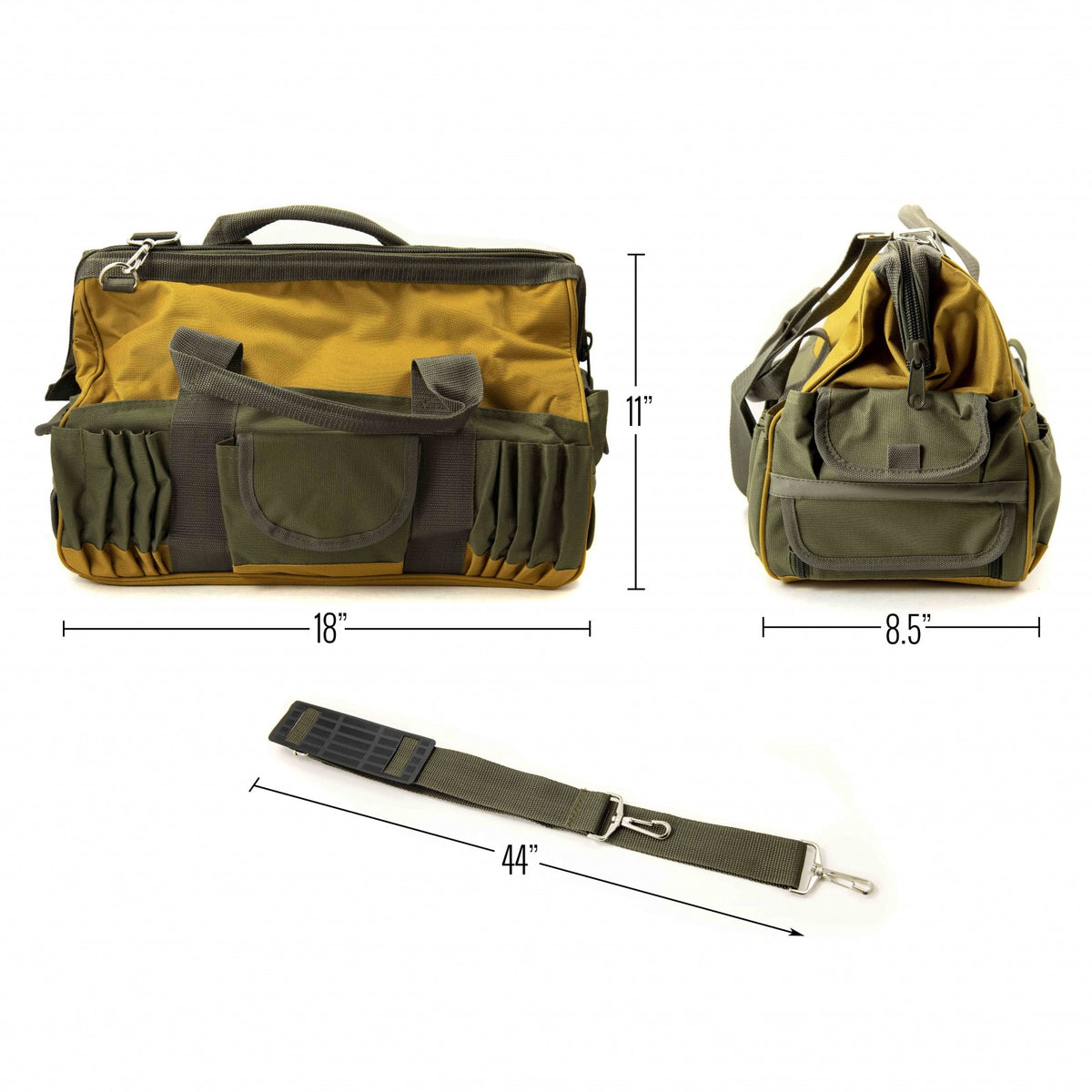 ToolTreaux Nylon Storage Tool Bag with Side Pockets and Shoulder Strap 18 x 8.5, view 11