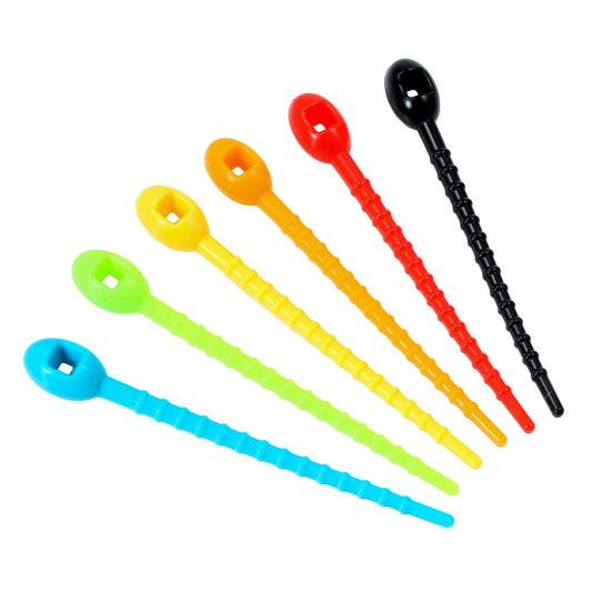 Set of 24 reusable silicone zip ties designed for cable management
