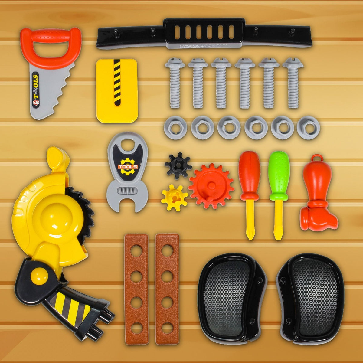 Kidplokio 28pc Construction Toys Tool Box Work Bench Playset for Boys, Ages 3, view 4