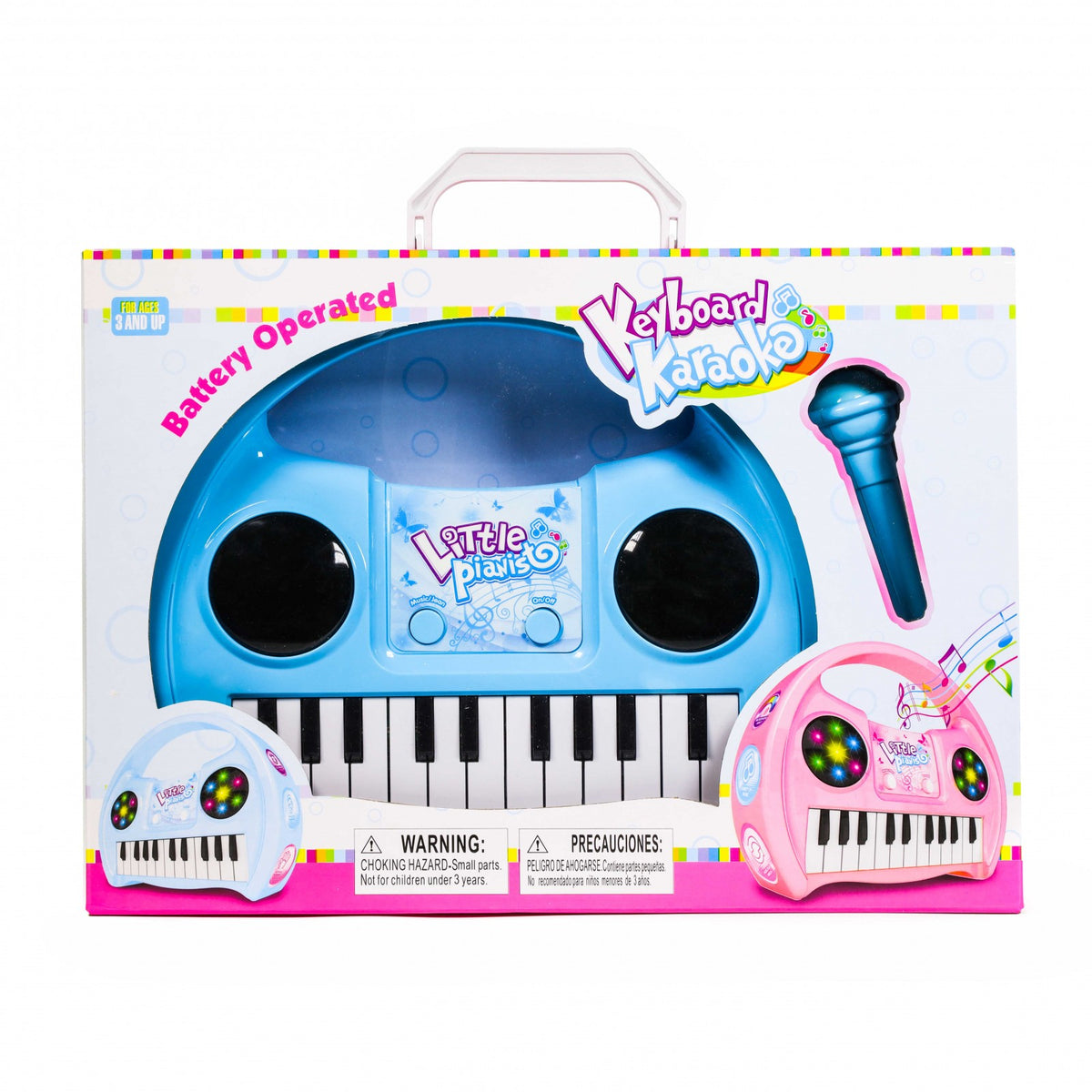 Kidplokio Kids Keyboard Piano with Microphone Lights Music Sounds, Blue, Boys, view 8