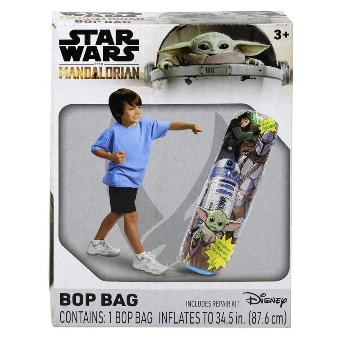 Baby Yoda Star Wars Mandalorian Bop Bag and Sticker Bundle Gift Set for Boys 3+, view 3