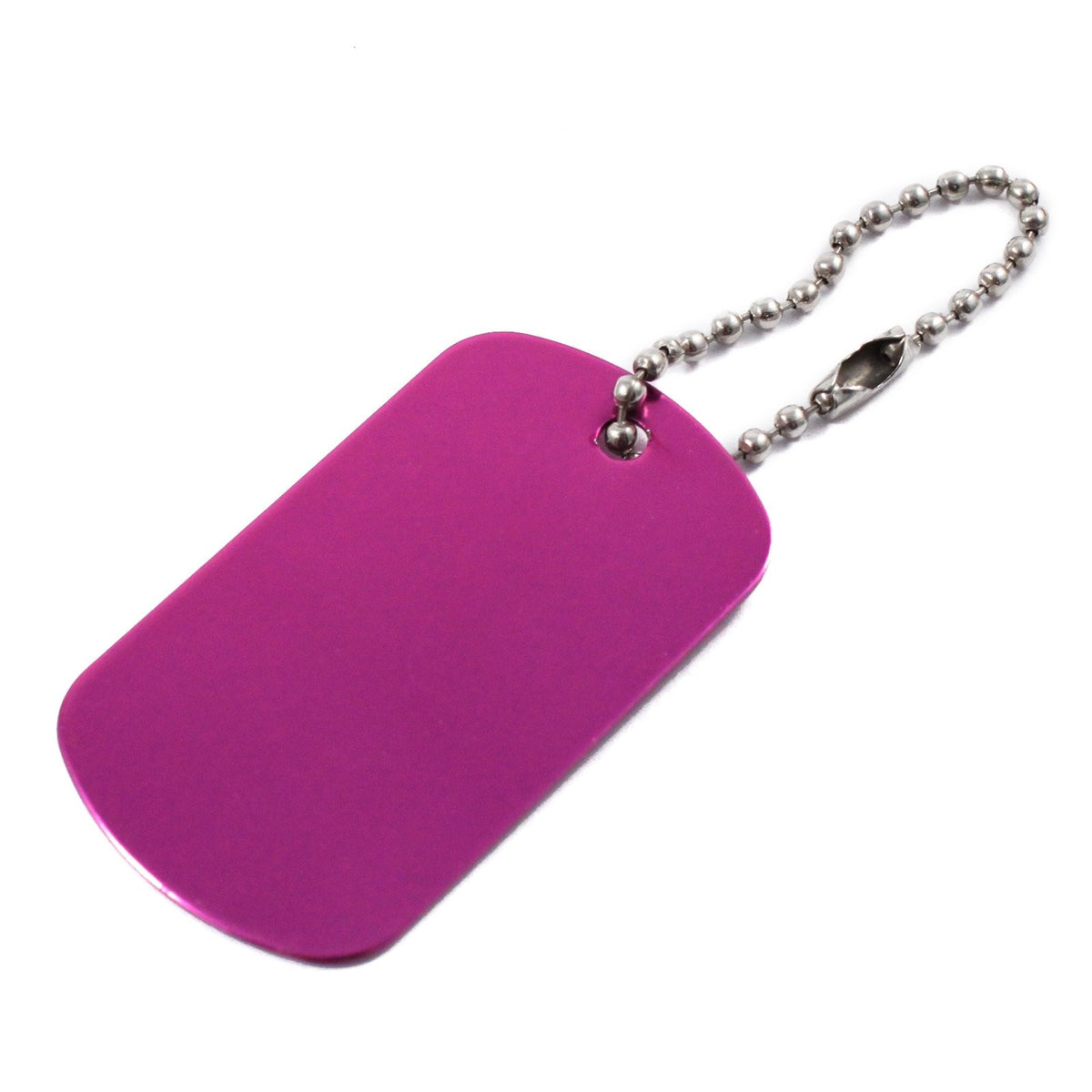 2 Pack Aluminum Dog Tag Military GI Blank Key Chain 1 Piece Set, view 3
