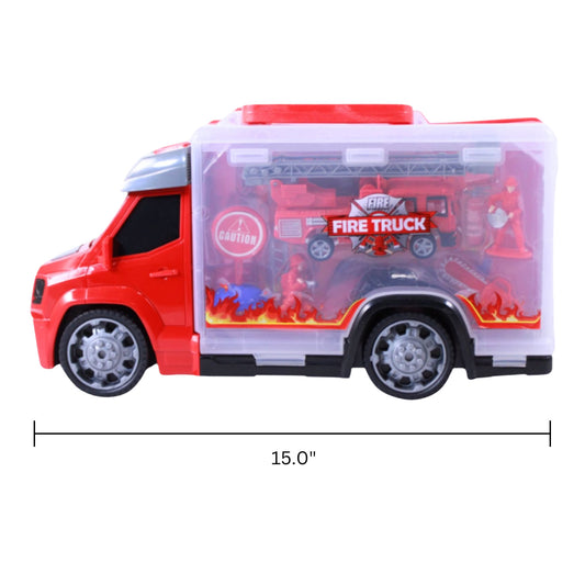 Kidplokio Assorted Truck Toys Action Figures Lights Sounds Playset (2 Themes), view 2