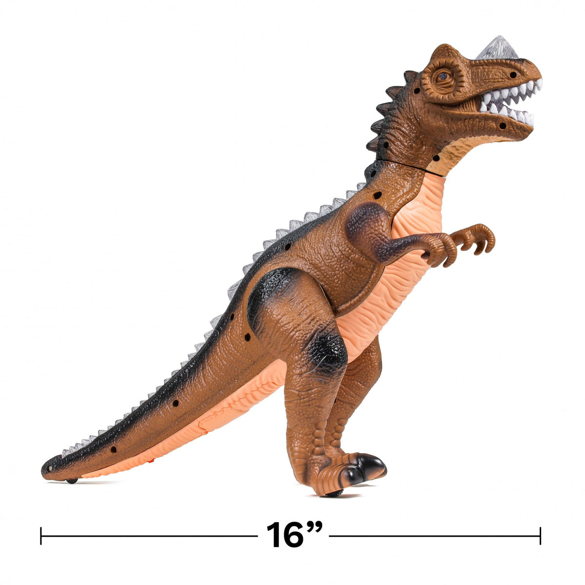 Kidplokio RC Remote Control Brown T Rex Dinosaur Toys with LED Lights, Sounds,, view 9