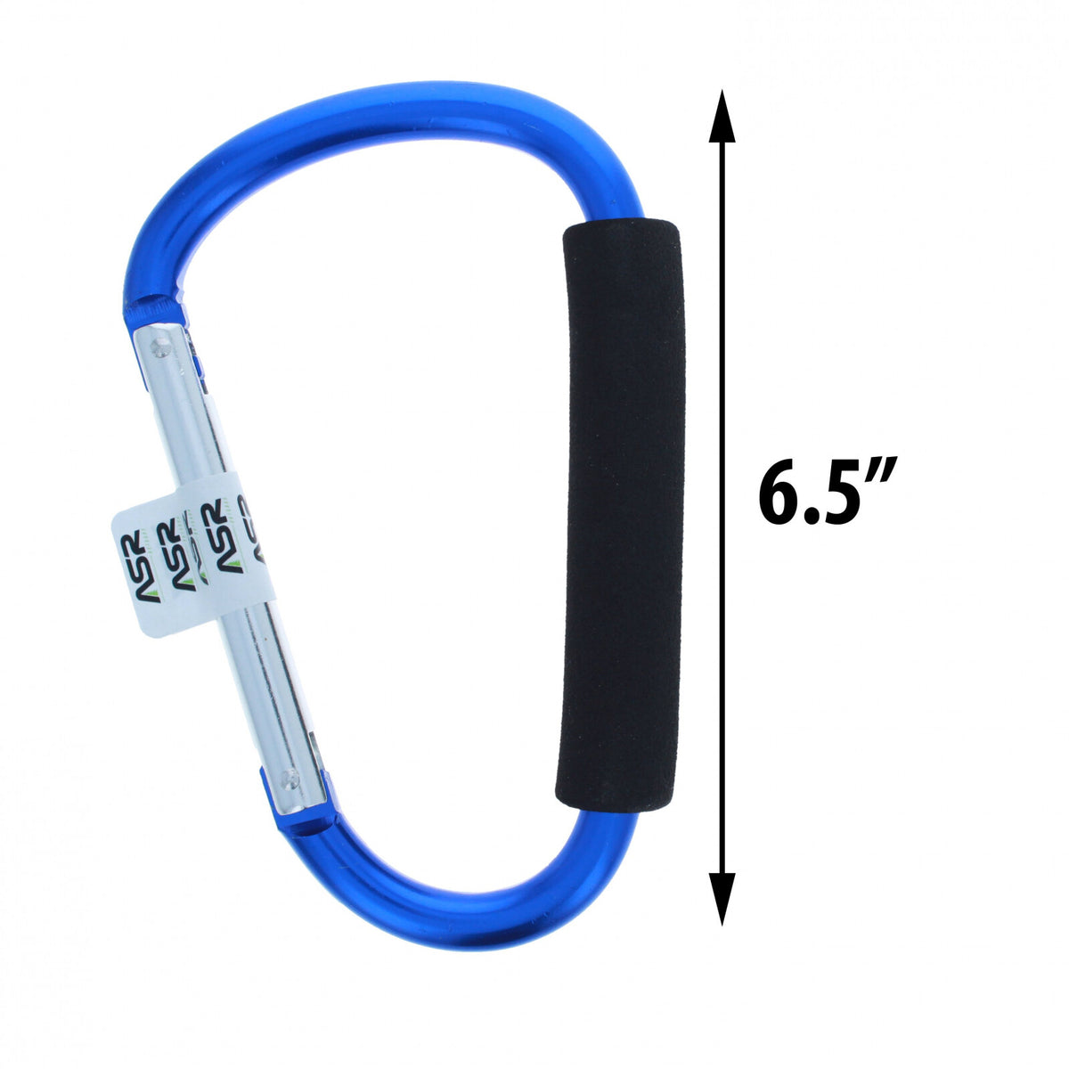 Jumbo 6.5" XL Carabiner Key Chain With Hand Grip - Blue, view 6