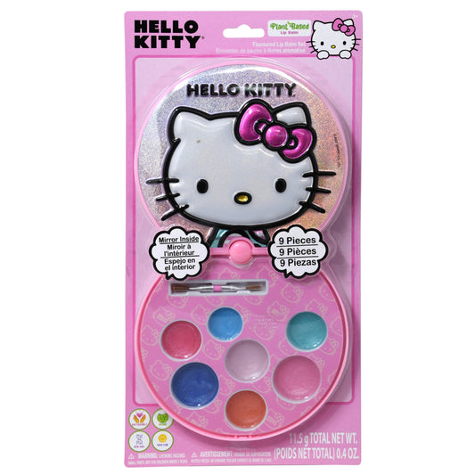 Hello Kitty themed lip gloss compact makeup set for girls ages 3 and up