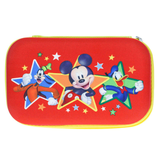 Mickey Mouse kids pencil case made of EVA foam with zipper pen holder.