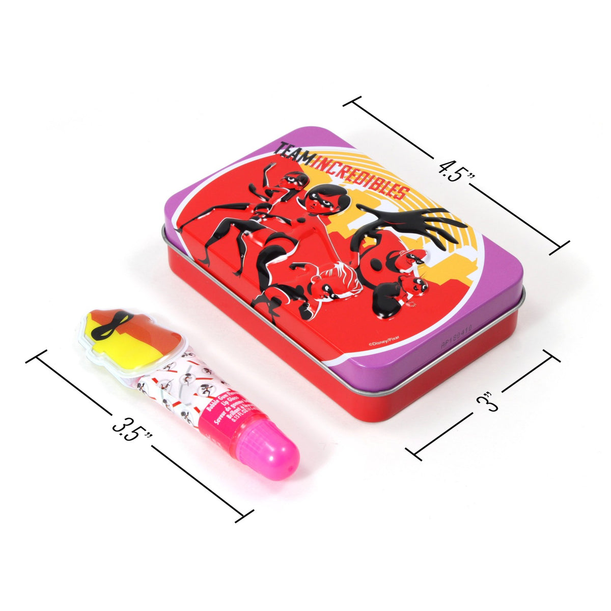 Disney Incredibles Family Superhero Collectible Lip Gloss Tin Set of 3, view 7