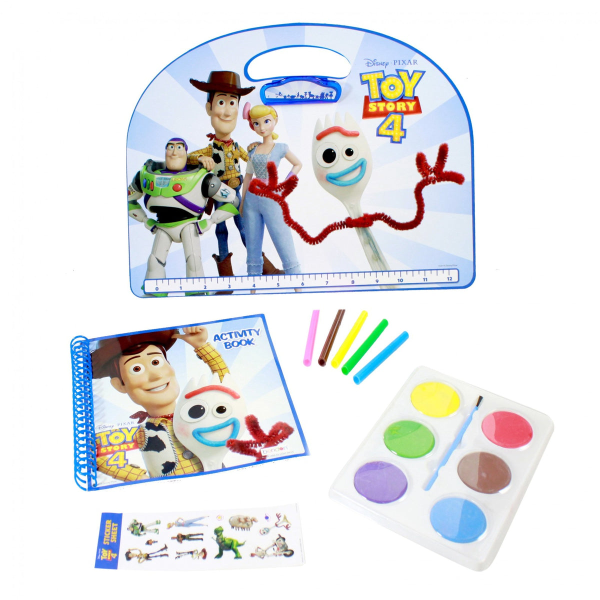 Disney Pixar Toy Story 4 Art Lapdesk Paint Color Design Stickers Travel Activity, view 3
