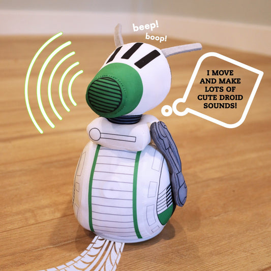 Star Wars Bump N Go D-O with Authentic Voice Kids Plush Toy Action Figure Doll, view 2