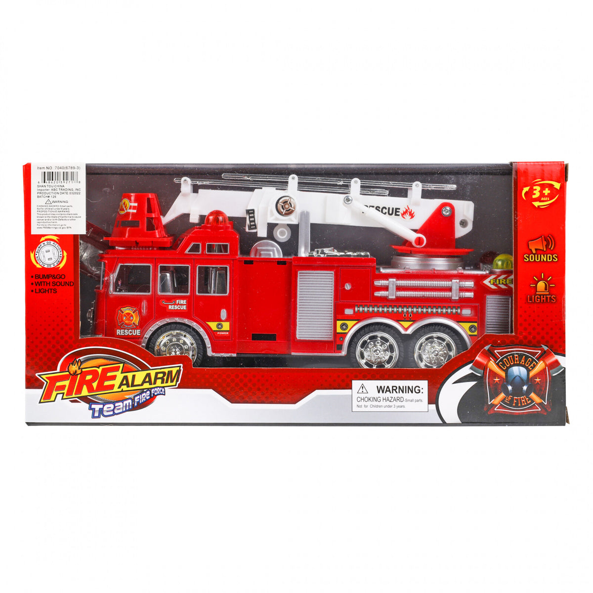 Kidplokio 360 Degree Bump and Go Emergency Toys Fire Truck Police Car (2 Styles), view 22